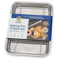 Aluminium Baking Sheet Pan with Wire Rack Set, 13"x10" (quarter sheet Pan) - size: Quarter Sheet (Most Popular)