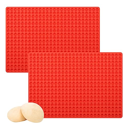 2 Pcs Mini Round Silicone Molds, 468 Cavity Semi Sphere Molds for Homemade Chocolate Chips, Candy, Baking, Wax Melts Beads, Ice Balls, Dog Training Treats - size: 2 of 468 Cavity-Mini Size