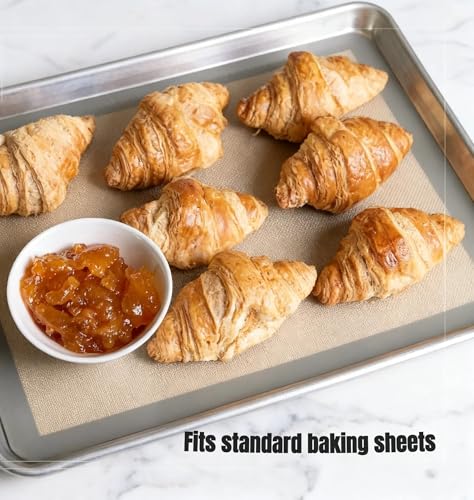 Silicone Baking Mats - Full Size Baking Sheet Liners, Pack of 2, Gray - color: Gray, size: Full Size Baking Mat Pack Of 2