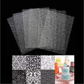 6PCS Texture Mat Stencil Molds Biscuit Cake Mold Floral Texture Fondant Transparent Printing Mould Baking Cake Decoration