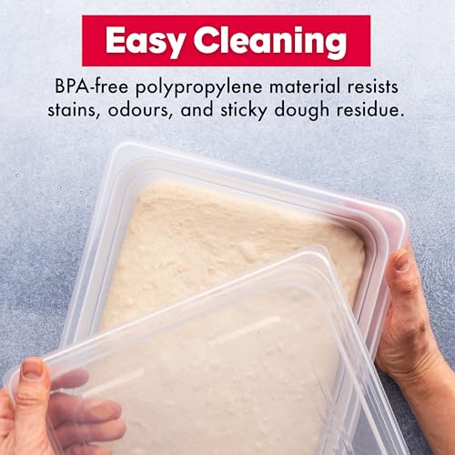 Brod & Taylor Proofing Container With 6L Capacity, Fits Up to 3000 Grams of Dough – Dough Rising Box for Bread, Sourdough & Pizza (Dishwasher Safe, BPA-Free)