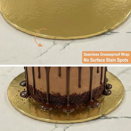 1/4" Thick Cake Drum 8 + 10 + 12 Inch (12 Pack) White, Silver, Gold, Black - color: White + Silver + Gold + Black, size: 8"+10"+12" (12 Pack)