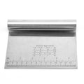 Stainless Steel Dough Scraper, Multi-Purpose Pastry Bench Tool with Measurement Guide