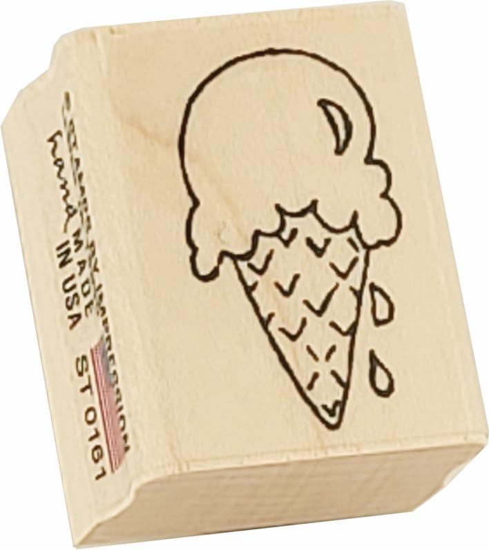 Ice Cream Cone Rubber Stamp
