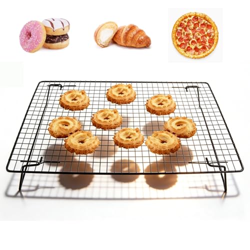 Cooling Racks for Baking, Baking Racks with Collapsible Legs Nonstick Stackable Cookie Cooling Folding Roasting Wire for Cooking Roasting Drying Grilling