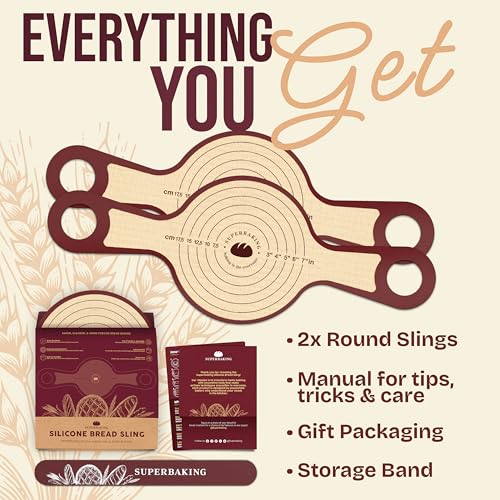 Pro Silicone Bread Sling, 9in Round, Set of 2 - color: Round - Pack of 2