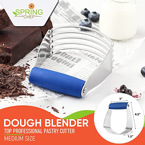 Spring Chef Medium Dough Blender Hand Tool, Durable Pastry Cutter, Sapphire - color: Sapphire, size: 3" Medium