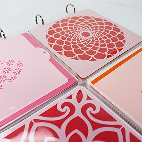 Cookie Stencil Storage Binder Die Cut And Stamp Storage Folder Baking Stencil Organizer Scrapbooking Cutting Dies Stencil Storage Book Collections Case Organizer (8Pockets x 30Pages) - size: 8Pockets x 30Pages