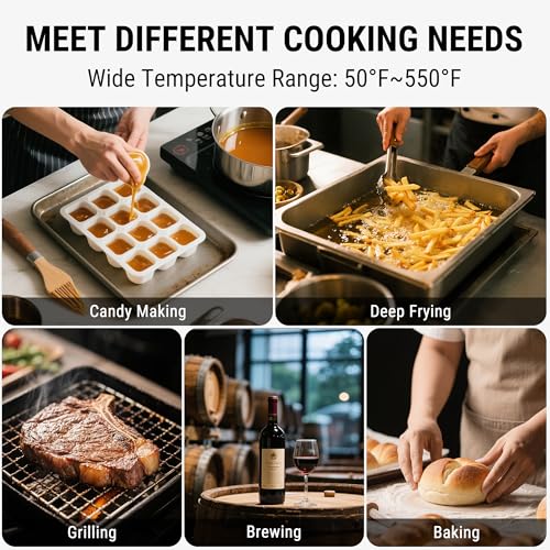 TempPro Candy Thermometer with Pot Clip, Oil Thermometer for Frying
