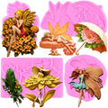 Fairy Angels Silicone Mold Flower Fairy Fondant Molds Set Of 4