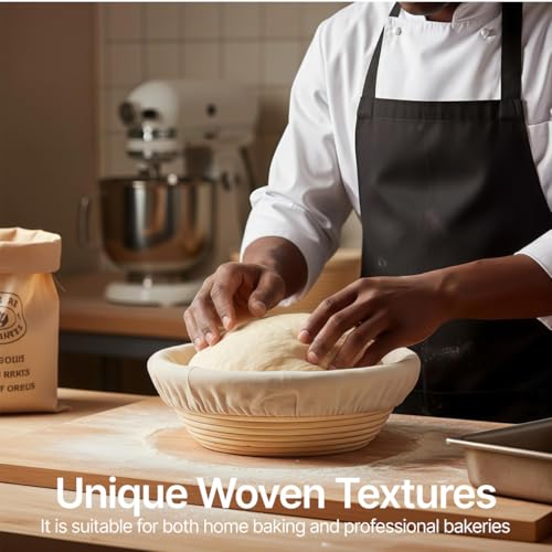 2Pcs Round Banneton Liners, Cotton Bread Proofing Basket Covers