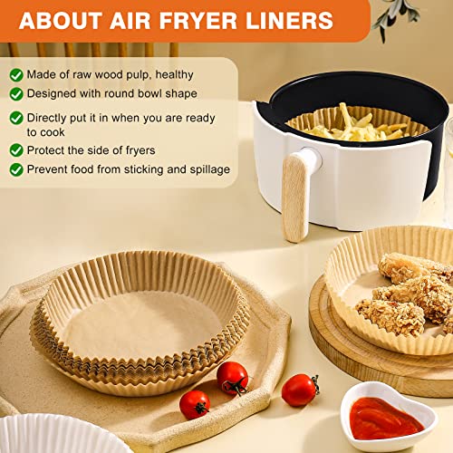 Vailnd 6.3" Round Air Fryer Liners Disposable 200 PCS for Ninja AF101 - size: 6.3" Round