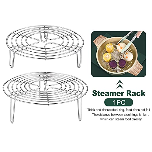 Round Steamer Rack, 304 Stainless Steel Cooling Rack, 7.87 x 2.76 Inch - size: 7.87x2.76inch.