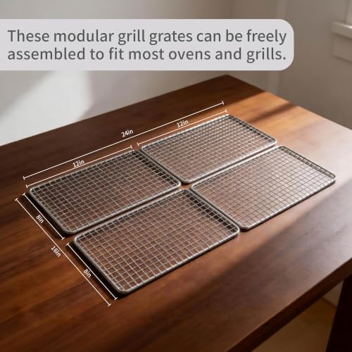 6 PCS 12 "x 8" Disposable Grill Rack Grids,BBQ Roasting Rack