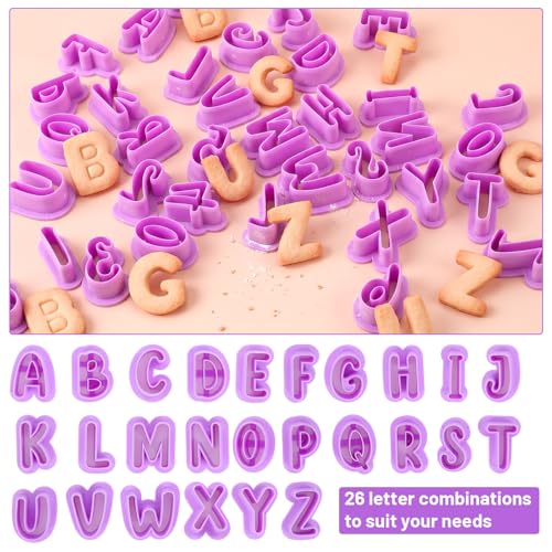 35 Pcs Letter Number Cookie Cutters, Fondant Letter Cutters, Number Cookie Cutter, Cake Pop Mold, Alphabet Numbers Shapes Clay Cutter Cake Decorating Biscuit Pastry Plunger Baking Party Decor