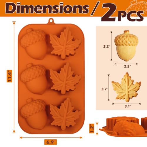 Fall Cake Molds Silicone Maple Leaf Muffin Pan Harvest Mold for Baking - size: Leaf