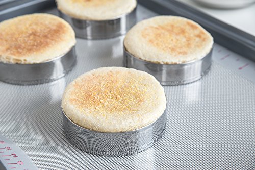 Fox Run English Muffin Ring Molds, Set of 4, Stainless Steel