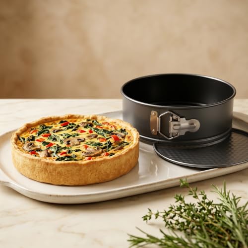 4 PCS Nonstick Springform Cake Pan Set, 4 7 9 10 Inch, Removable Bottom - size: 4+7+9+10 Inch