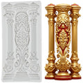 European Roman Column Silicone Mold Baroque Pillars Fondant Molds - color: Style E
