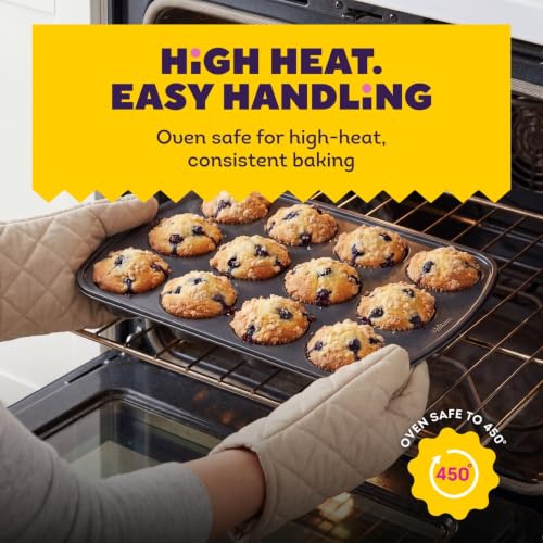 Wilton Silver Non-Stick Muffin Pan, Made Without PFAS, 12-Cup