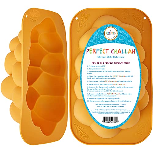 The Dreidel Company Silicone Challah Braid Bread Mold Bakeware, Perfect Kosher Challah Braided Baking Mold Pan, No Shaping Required - Medium (Single) - size: Single