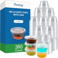 Dealusy 360 Set 2 oz Jello Shot Cups with Lids - size: 2 OZ