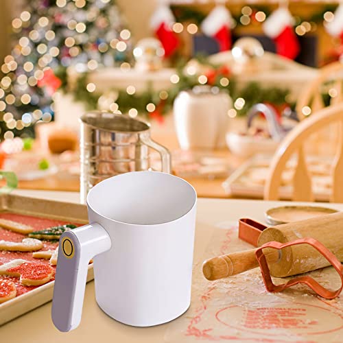 Flour Sifter for Baking, Battery Operated Capacity Powdered Sugar Sifter 1L