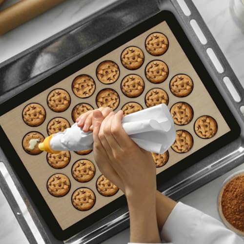Silicone Baking Mat Macaron - Set of 3 (2 Half Sheet Liners and 1 Quarter Sheet), Non Stick Silicon Cookie Oven Liner For Macaroons, Bake Pans, Pizza, Toaster, Cake and Bread Making (Black) - color: Black