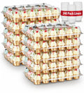 Gencywe (24 Pack x 10 Sets) Stackable Cupcake Carrier Holders with 240 Pack Cupcake Liners, Plastic Cupcake Boxes Holders for 24 Cupcakes, High Tall Dome Lid Cupcake Containers, Clear Cupcake Trays