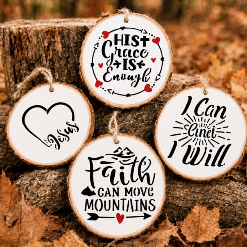 65Pcs Small Christian Stencils for Painting, 3 Inch Reusable Bible Journaling Stencils for Wood Burning Crafts, Wall, Card, Rock,Signs, Fabric & Home Decor (3 inch Christian) - color: 65 Pcs Christian