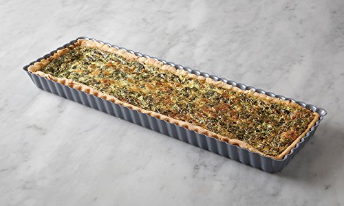 Fox Run Rectangular Loose Bottom Tart/Quiche Pan, Preferred Non-Stick, 14-Inch - style: 14-Inch Rectangular