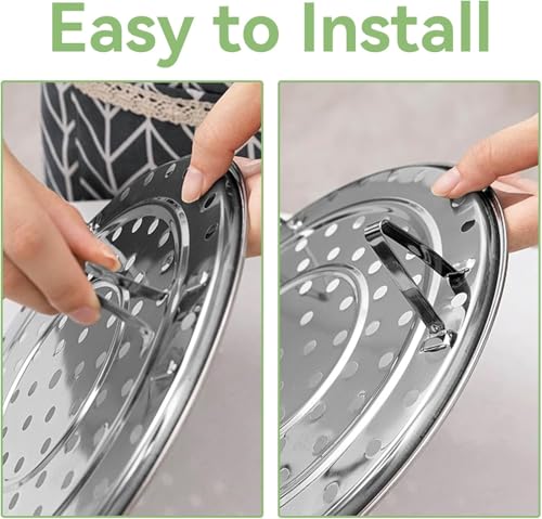 Round Steaming Tray, Stainless Steel, 10.2 Inch