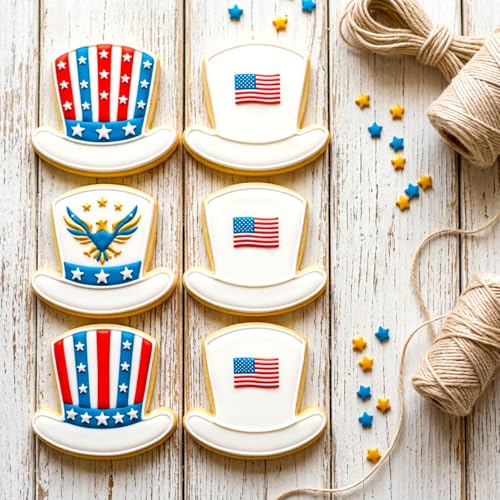 4th of July Cookie Cutters 8Pcs Large Size for Celebration - style: 4th of July