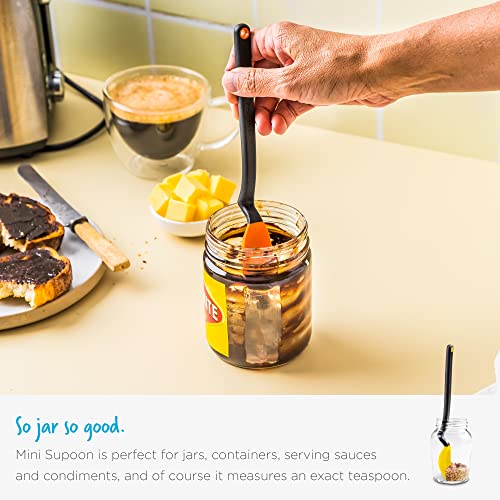Dreamfarm Mini Supoon Non-Stick Sit-Up Silicone Scraping Cooking Spoon, Jar Scraper Measures 5ml Tsp - 8" Yellow - color: Yellow, size: Mini