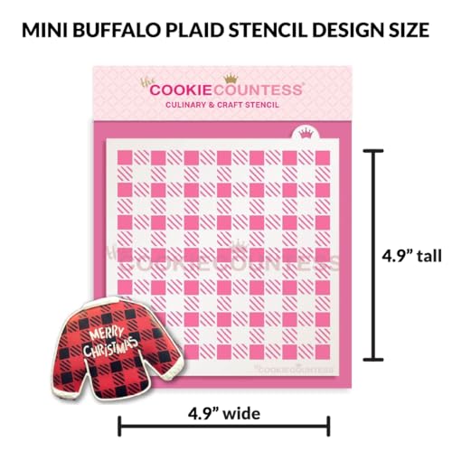 The Cookie Countess Mini Buffalo Plaid Stencil
