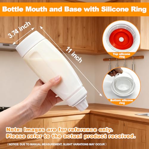 Pancake Batter Dispenser Bottle Kit (White) - color: White