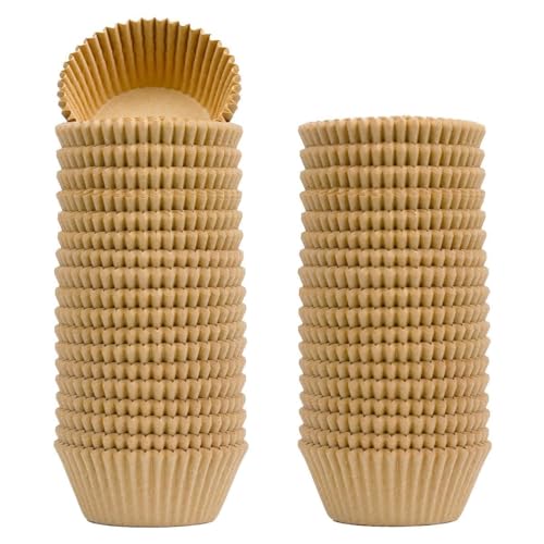 1000 Counts Heavy Duty Standard Natural Cupcake Liners Paper Cupcake Wrappers Bulk Cup Cake Cases 2 inches Baking Paper Cups for Baking Candy Cooking (Natural, 2 inches) - color: Natural