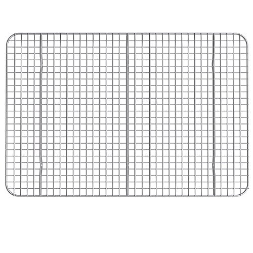 Stainless Steel Cooling Rack - Heavy Duty and Oven Safe, Good for Cooling, Baking and Roasting - Fits 15 1/4" X 10 1/4" Baking Pans - Perfect for Cookies, Cakes & More (10" x 15") - size: 10" x 15" - Set of 2