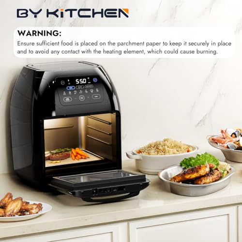 BYKITCHEN Air Fryer Liners Compatible with CHEFMAN 10QT & 4-7QT Airfryer - size: 8.7 x 9.4 Inch