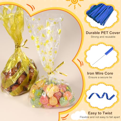 HARFINGTON 1600Pcs Bag Twist Ties 6" Reusable Metallic Wire Cable Ties - color: Blue