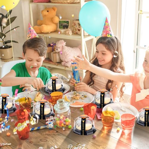 50Pack Plastic Mini Bundt Cake Containers with Lids, 50 Stickers