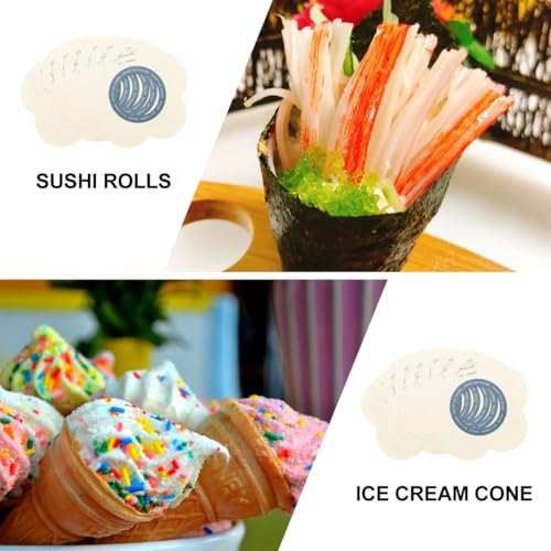 200pcs Drip-proof Ice-Pop Holder Paper for Boys and Girls Simple Drip-Free Ice Pop Paper Catcher for Ice Cream Cones and Party Buffet Displays