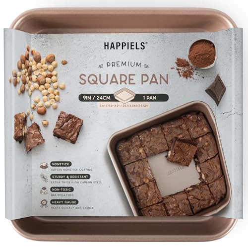 HAPPIELS 9 x 9 inch Square Baking Pan Nonstick, PFOA & BPA Free - style: 9x9'' Pan
