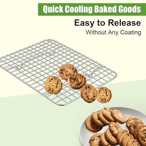 Homikit 8.7"x6.3" Stainless Steel Mini Cooling Rack Set Fit 9x7 Sheet Pan - size: 8.7" x 6.3"