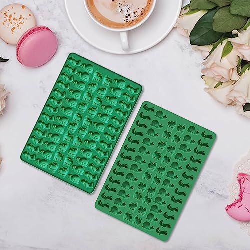 2 PCS Animal Silicone Molds, 104 Cavity Frog, Lizard, Snails Shaped Mini Silicone Molds for Baking Biscuits, Cookie,Candy, Chocolate, Jelly,Ice Cube,Pet Dog Treats Mold - style: Mini Frog Lizard Snails