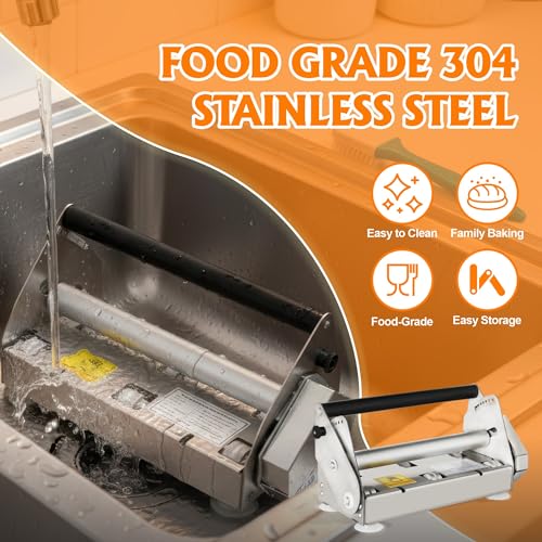 Folding Dough Sheeter Machine (12") - Dough Roller Machine with 2 Boards