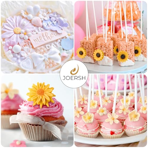 JOERSH Silicone Flower Fondant Molds, 5Pcs - style: Flower