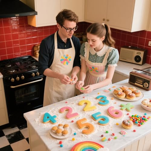 9PCS Number Cookie Cutters Set,Stainless Steel Birthday Numbers 0-8(6 Reverses to 9),3Inches Cookie Fondant Dough Numbers Kitchen Baking,for Birthday wedding family gathering Halloween Christmas Party - style: 3 Inch Numbers - 9Pcs