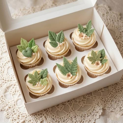 Leaf Silicone Mold Rose Maple Fern Leaves Fondant Molds Set Of 5 - color: Style H