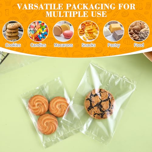 100Pcs 5x7 Clear Individual Cookie Bags, Heat Seal Bag - color: Clear, size: 5 x 7